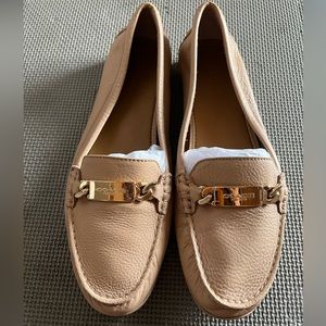 Coach pebble grain leather loafers